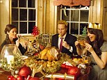 Turkey crown: Wills and Kate tuck in... but Pippa knows that you need to count the calories when you're most famous for your derriere