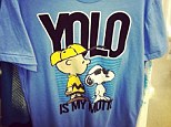 Catchphrase: Another image posted by the rapper shows a T-shirt being sold at Macy's bearing the slogan 'YOLO is my motto'
