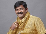 Golden ticket: Wealthy Datta Phuge has splashed on a solid gold shirt to make sure he's a 24 karat hit with women in central India