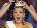 Newly crowned: Miss New York, Mallory Hytes Hagan, is crowned Miss America 2013 by Miss America 2012 Laura Kaeppeler on Saturday in Las Vegas