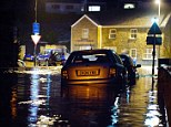 Water levels rose so quickly tonight that many residents in the village of Llanddowror, south-west Wales, did not have time to move their cars
