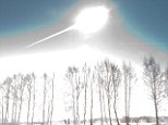Atomic angst: This incredible picture o0f the Russian meteorite was taken by professional photographer Marat Akhmetaleyev who feared it was a nuclear bomb