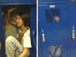 Teen detective: Justine Betti hid in a locker in the Linden High School gym to catch a thief in the act of stealing from students' book bags 