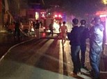 Blaze: Naked punters had no time to dress when the fire spread to the bathhouse from a neighbouring building