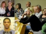A judge in Knoxville, Tennessee has ruled that if relatives of Channon Christian and Christopher Newsom wear the badges, they must sit 'two or three rows' behind suspect George Thomas.