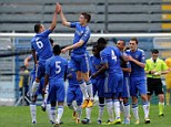 Late winner: Chelsea's Lewis Baker scored an extra time winner to earn his team a place in the NextGen final