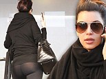 Gym time! Kim Kardashian arrived for a workout in LA on Thursday 