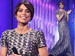 How very (n)ice! Christine Bleakley sparkles in flowing silver bespoke Project D gown on Dancing on Ice 