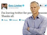 Gary Lineker leaves Twitter