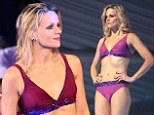 Defying her age! Trim Linda Barker, 51, shows off youthful figure in purple bikini as she makes it through to semi-finals on Splash! 