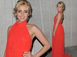 Lydia Bright looked stylish in a glamorous red gown as she celebrated her 22nd birthday in London on Saturday night