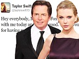 'We're good': Taylor Swift reveals that Michael J. Fox has apologised after saying he wouldn't want his son to date her