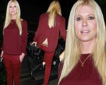 Tara Reid leaves Mr. Chows restaurant a looking a little worse for wear with scuffed Christian Louboutin shoes in Beverly Hills, California