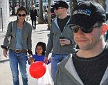 Two and a half times the fun! Jon Cryer and wife Lisa treat daughter Daisy to a balloon on a day out at the Farmer's Market