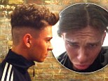 Feeling reem? TOWIE's Joey Essex shows off his new bizarre half shaven hairstyle ahead of the National Television Awards 