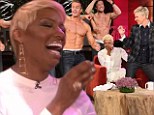 Nene Leakes hides her blushes as Ellen DeGeneres surprises Real Housewives of Atlanta star with male strippers for impromptu bachelorette party