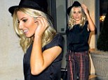 Punk's not dead: Mollie King wore some tartan trousers to The Saturdays' press call 