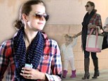 Tiny dancer! Amy Adams carries a ballet tote as she takes her daughter Aviana to class