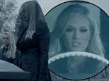 High speed killer! Carrie Underwood's cheating boyfriend is murdered in video for Two Black Cadillacs