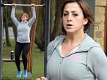 Ready for my close-up! Natalie Cassidy sports full face of make-up for gruelling park workout as it's revealed she's 'signed a new fitness DVD deal'