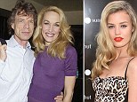 Rolling Stones singer Mick Jagger and his ex-wife model Jerry Hall