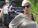 Daring mother: Beautiful model and actress Elsa Pataky wore a revealing outfit as she took her daughter on some errands in Hollywood, on Monday
