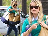 Reese Witherspoon snacking in Brentwood, California on Monday