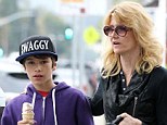 He has got some swagger! Laura Dern and son Ellery Walker Harper grab some ice cream in Brentwood 