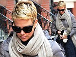 Charlize Theron bundles up in style on the Boston set of Hatfields & McCoys
