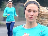 It's the WAG workout: Alex Gerrard shows off her shape in her exercise gear as she pouts her way through a jog 