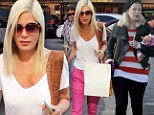 Has stress of divorce rumours taken a toll on Tori Spelling? New mother reveals drastic weight loss 