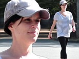Neve Campbell goes fresh-faced as she takes time off new motherhood for a hike in the sunshine