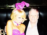 Easter at the Playboy mansion: Paris Hilton slips into pink bunny costume as she parties with Hugh Hefner and Snoop Lion