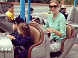 Having a ball: Ivanka Trump, who is rarely seen at her New York City penthouse apartment, tweeted a photo with her adorable 20-month-old daughter Arabella Rose at California's Legoland on Saturday