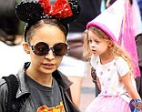 Nicole Richie dons Minnie Mouse ears and her daughter Harlow dresses as a princess on family trip to Disneyland