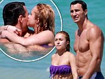A kiss for my fianc�! Hayden Panettiere sports a fringed bikini as she cuddles up to Wladimir Klitschko amid engagement rumours