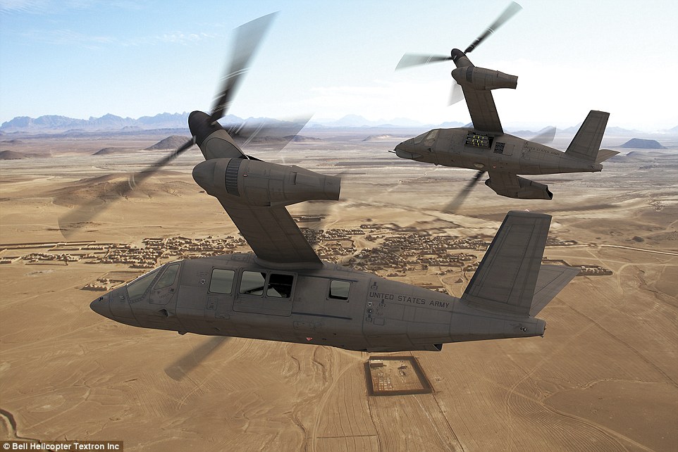 The Bell Helicopter design, which is called the V-280 Valor, is an advanced tilt-rotor design that is based upon technology similar to the Bell-Boeing V-22 Osprey 