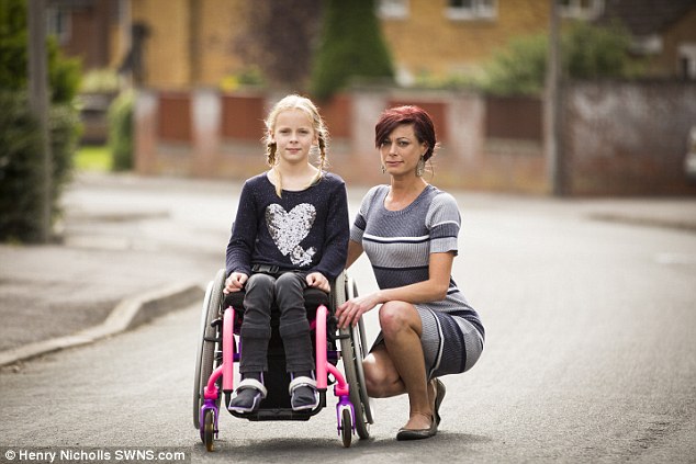 Nakita Wright with her mum Natasha, from Trowbridge, Wiltshire. The family are trying to raise £15,000 for medical equipment that uses electrical pulses to stimulate paralysed muscles
