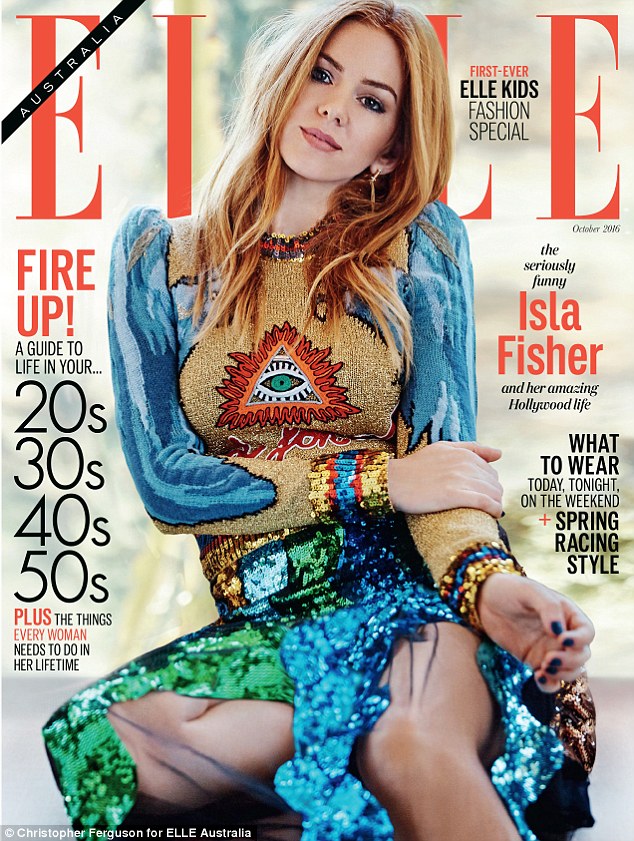 A true blue beauty: Isla Fisher stuns on the cover of Elle Australia magazine 