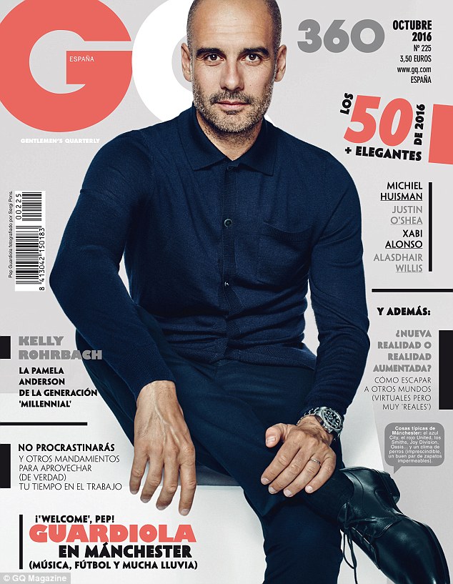Manchester City manager Pep Guardiola appears on the front of October's Spanish GQ