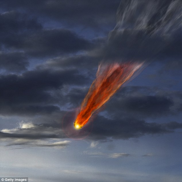 A fireball (stock image) is believed to have crashed into the ocean just off the coast of central Queensland on Monday night