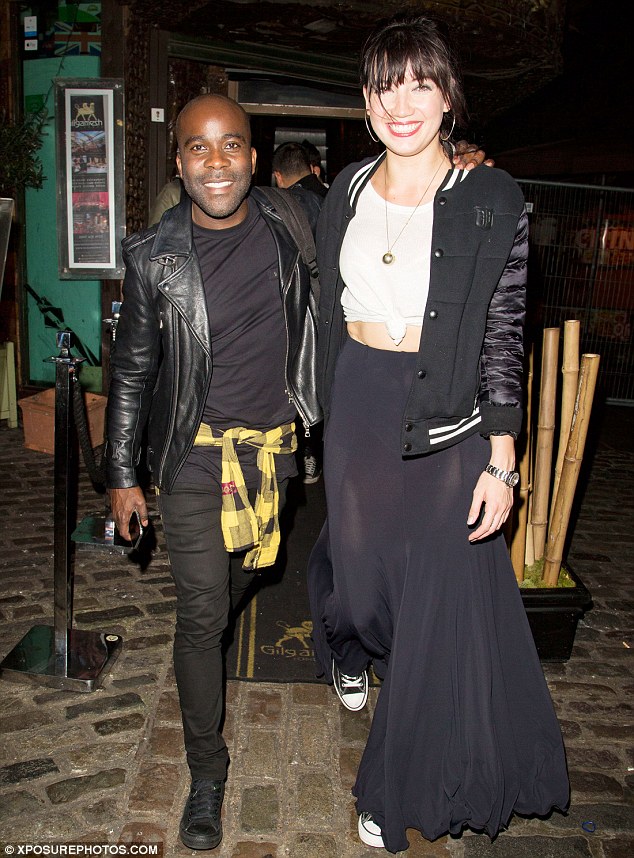 Dancing the night away: The brunette beauty was spotted partying with fellow Strictly Come Dancing contestant Melvin Odoom