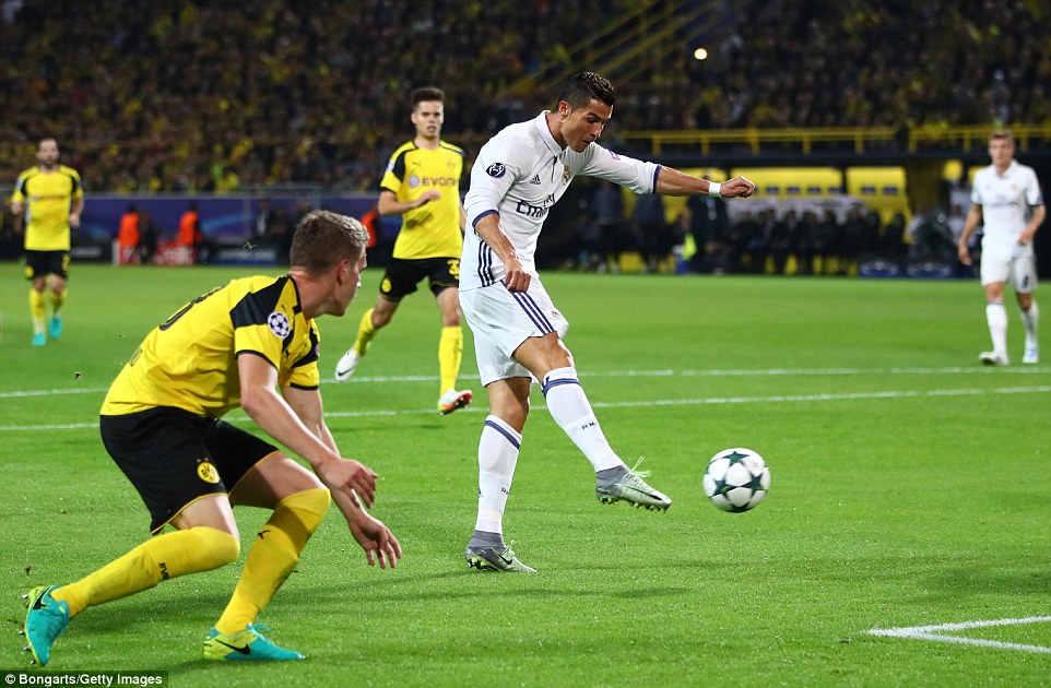Cristiano Ronaldo fires Real Madrid into the lead at Westfalenstadion with a 17th minute strikeÂ 