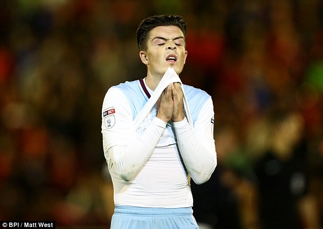 Jack Grealish looking dejected at the final whistle after being recalled to the Aston Villa team