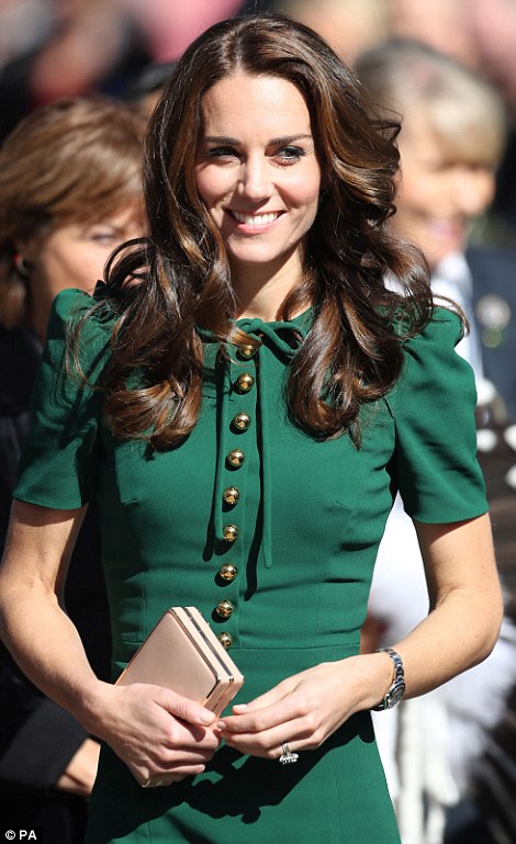 The duchess dazzled in green
